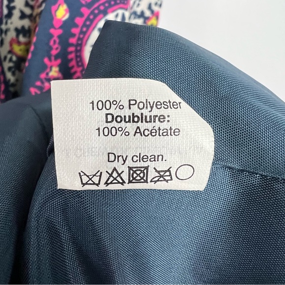 J. Crew Factory Pink Medallion Paisley Pockets Dress Size 0 - Picture 8 of 8